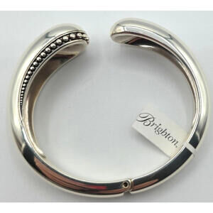Brighton Silver Plated Pretty Tough Hinged Bangle Bracelet